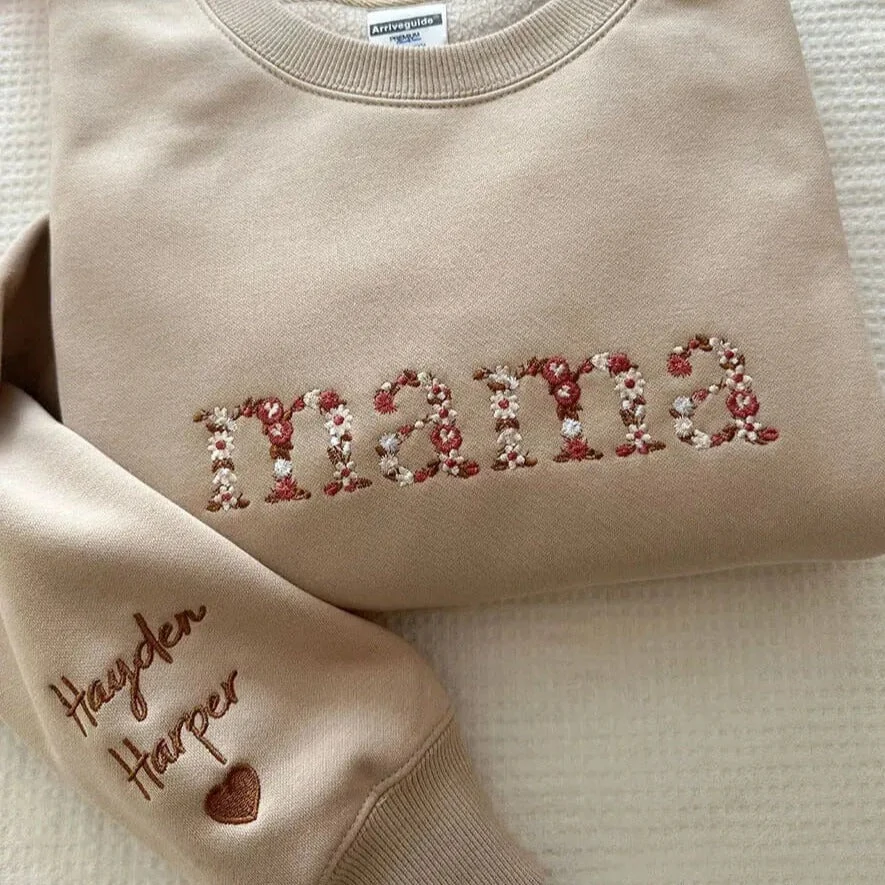 🌸Moletom Floral mamãe Personalizado